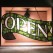 「HEAVOGON」 Stained Glass Open Sign Crazy Green