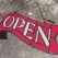 「HEAVOGON」 Stained Glass Open Sign Red White