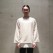 「SUNSEA」 Reversible Double/F Wool Pull Over White×Gray