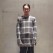 「SUNSEA」 Check Long Pull Over/Gray Navy Check