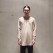「White Mountaineering」 PIQUE RAGLAN CONTRASTED LONG T-SHIRT/BEIGE